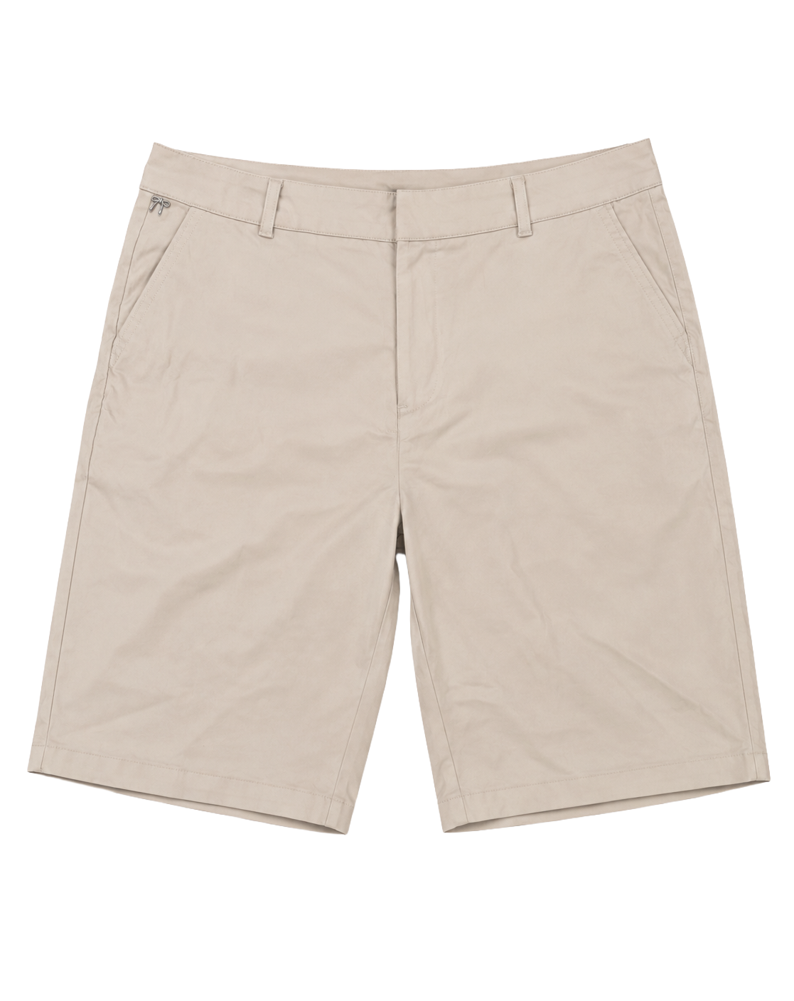 Beige casual chino shorts